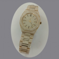 Mens Mechanical Watches Octagonal Bezel,Diamond,openwork