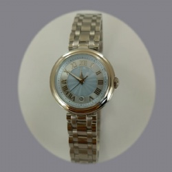Lady's watch Pearl dial Ceramic crown Butterfly button